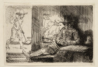KG 03690
<br/>
Het golfspel (B 125)
<br/>
<em>Rembrandt (1606-1669)</em>